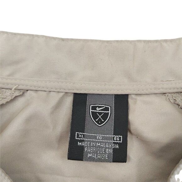 Nike Golf Pullover Jacket Mens XL Beige 1/4 Button Long Sleeve Performance - Picture 11 of 11